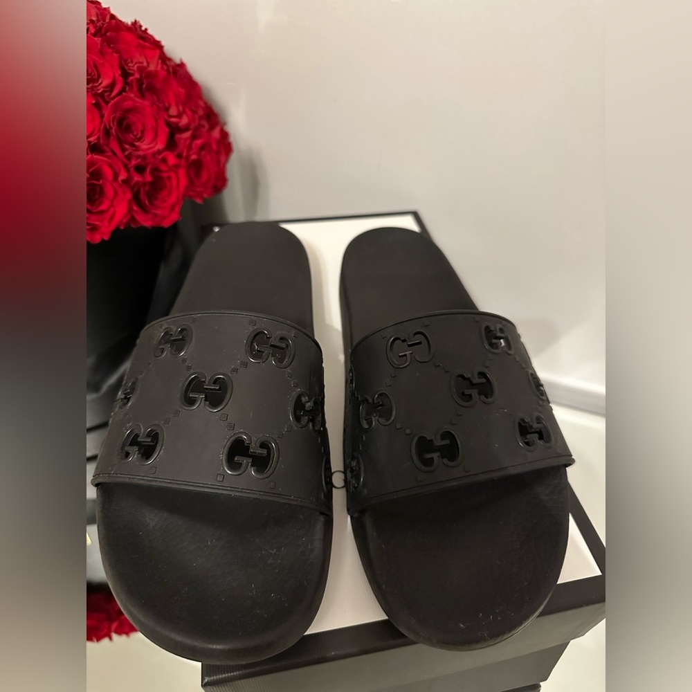 COPY - Gucci Mens Rubber GG Slide Sandal